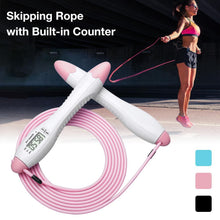 Load image into Gallery viewer, Built-in Rolling Pin Counter Jump Rope Skipping Rope Speed Rope For Boxing Jumping Training Lose Weight Fitness Digital Weight Calories Time Setting Skipping Rope With Counter For Indoor And Outdoor Exercise
