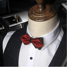 Load image into Gallery viewer, Business Black Golden Butterfly Men Bowtie Luxury Double Layer Pointed Classic Bow Tie Lovely Men Gift For Office And Meetings
