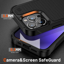 Load image into Gallery viewer, Business Black Shockproof Armor Case for iPhone 14 Pro Max 14 Plus 13 12 Hard Cover Heavy Duty Case Shockproof Ultra-Slim Non-slip iPhone Powerful Protective Phone Case for iPhone
