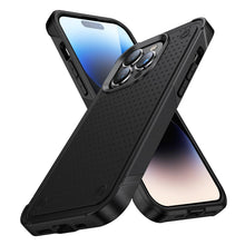 Load image into Gallery viewer, Business Black Shockproof Armor Case for iPhone 14 Pro Max 14 Plus 13 12 Hard Cover Heavy Duty Case Shockproof Ultra-Slim Non-slip iPhone Powerful Protective Phone Case for iPhone
