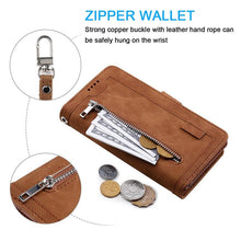Load image into Gallery viewer, Business Blue New Cards Flip Leather Case For iPhone 14 13 12 11 Pro Max 10 X 6 6s 7 8 Plus XR XS Max Multifunctional Wallet Phone Case  Multi-Card Wallet Leather iphone Case
