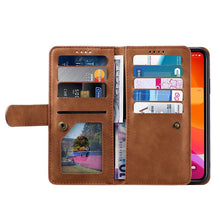 Load image into Gallery viewer, Business Blue New Cards Flip Leather Case For iPhone 14 13 12 11 Pro Max 10 X 6 6s 7 8 Plus XR XS Max Multifunctional Wallet Phone Case  Multi-Card Wallet Leather iphone Case

