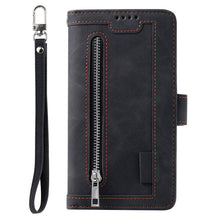 Load image into Gallery viewer, Business Blue New Cards Flip Leather Case For iPhone 14 13 12 11 Pro Max 10 X 6 6s 7 8 Plus XR XS Max Multifunctional Wallet Phone Case  Multi-Card Wallet Leather iphone Case
