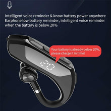 Load image into Gallery viewer, Business Bluetooth 5.0 Wireless Single-Ear Headset LED Power Display Ultra-Long Standby Earbud Headphones Wireless Black Earphone Bluetooth Noise Isolating Wireless Earbuds With Microphones Clear Calls Painless Wearing
