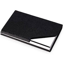 Load image into Gallery viewer, Business Name Card Holder Luxury PU Leather and Stainless Steel Multi Card Case
