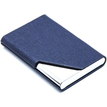 Load image into Gallery viewer, Business Name Card Holder Luxury PU Leather and Stainless Steel Multi Card Case
