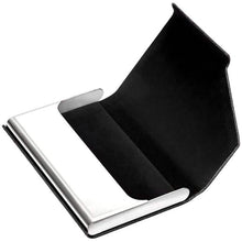 Load image into Gallery viewer, Business Name Card Holder Luxury PU Leather and Stainless Steel Multi Card Case
