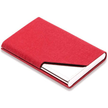 Load image into Gallery viewer, Business Name Card Holder Luxury PU Leather and Stainless Steel Multi Card Case

