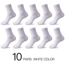Load image into Gallery viewer, Business Simple White Cotton Socks 10 Pairs Men Breathable Socks Spring Summer Socks for Men Heavy Duty Reinforced Cotton Socks For Men
