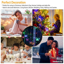 Load image into Gallery viewer, Butterfly Curtain String Lights USB Powered with 8 Modes 96 LED Remote Control
