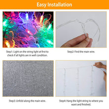 Load image into Gallery viewer, Butterfly Curtain String Lights USB Powered with 8 Modes 96 LED Remote Control
