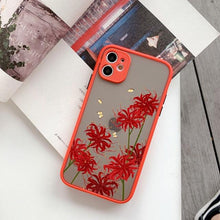 Load image into Gallery viewer, Butterfly Lavender Flower Phone Case For iPhone 13 mini 14 pro max Hard Shockproof Cover Floral Design Built-in Lens Protection Beautiful Design Transparent Back Case Cover for iPhone
