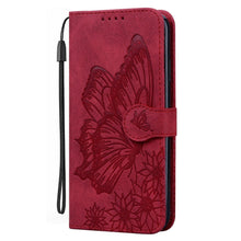 Load image into Gallery viewer, Butterfly Leather Flip Cover For iPhone 14  X XS XR 13 12 11 Pro Max 12 MINI Phone Wallet Case PU Leather Wallet Case Butterfly Flower Pattern Design Magnetic Flip Case Shockproof Protective Cover
