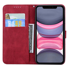 Load image into Gallery viewer, Butterfly Leather Flip Cover For iPhone 14  X XS XR 13 12 11 Pro Max 12 MINI Phone Wallet Case PU Leather Wallet Case Butterfly Flower Pattern Design Magnetic Flip Case Shockproof Protective Cover
