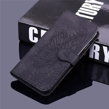 Load image into Gallery viewer, Butterfly Leather Flip Cover For iPhone 14  X XS XR 13 12 11 Pro Max 12 MINI Phone Wallet Case PU Leather Wallet Case Butterfly Flower Pattern Design Magnetic Flip Case Shockproof Protective Cover
