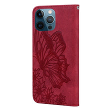 Load image into Gallery viewer, Butterfly Leather Flip Cover For iPhone 14  X XS XR 13 12 11 Pro Max 12 MINI Phone Wallet Case PU Leather Wallet Case Butterfly Flower Pattern Design Magnetic Flip Case Shockproof Protective Cover

