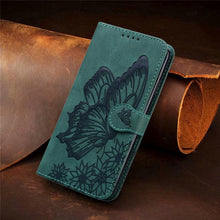 Load image into Gallery viewer, Butterfly Leather Flip Cover For iPhone 14  X XS XR 13 12 11 Pro Max 12 MINI Phone Wallet Case PU Leather Wallet Case Butterfly Flower Pattern Design Magnetic Flip Case Shockproof Protective Cover
