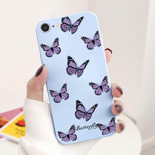 Load image into Gallery viewer, Butterfly Pattern Design Trendy Mobile Phone Case Protective Case For iPhone 7 8 SE 2020 Flower Cartoon Celular Case For iPhone7 8 SE2020 se 2020 se2020 A1778 A1660 A1779 Silicon Matte TPU Cover
