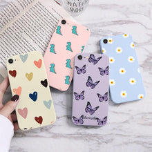 Load image into Gallery viewer, Butterfly Pattern Design Trendy Mobile Phone Case Protective Case For iPhone 7 8 SE 2020 Flower Cartoon Celular Case For iPhone7 8 SE2020 se 2020 se2020 A1778 A1660 A1779 Silicon Matte TPU Cover
