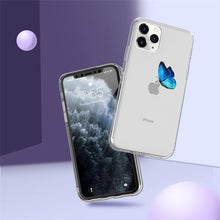 Load image into Gallery viewer, Butterfly Soft Clear Protection Case For iPhone Soft Cover For iPhone 11 12 13 14 Pro Max Mini Crystal Clear Cute Shockproof Slim Fit Bumper Protective Cover Colorful Butterfly Design Case For Girls

