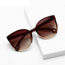 Load image into Gallery viewer, Luxury Modern Elegant Lady  Sunglasses WIth  Cat Eye Women Eyewear  Plastic Frame Clear Lens With  UV400 Protection
