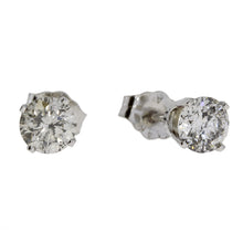 Load image into Gallery viewer, 1.00ct Diamond Stud Earrings 14KT White Gold
