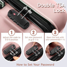 Load image into Gallery viewer, 3-Piece Hard Shell Luggage Set with TSA Lock – 20/24/28 Inch 360° Spinner Wheels
