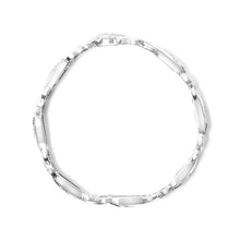 Load image into Gallery viewer, .925 Sterling Silver 1 3/4 Cttw Diamond Wave and X Link Tennis Bracelet (I-J Color, I3 Clarity) - 7"
