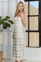 Load image into Gallery viewer, Lace Scoop Neck Midi Cami Dress – Elegant Lace Scoop Neck Dress with Romantic Detailing for Formal Events and Special Occasions
