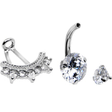 Load image into Gallery viewer, Clear CZ Gem Icy Bling Dangle Belly Ring
