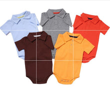 Load image into Gallery viewer, Summer Baby Boy/Girl Turn-down Collar Rompers Infant Newborn Cotton Clothes Jumpsuit
