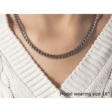 Load image into Gallery viewer, 5.5mm 14k White Gold Miami Cuban Semi Solid Chain

