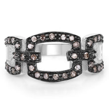 Load image into Gallery viewer, 0.32 Carat Genuine Champagne Diamond .925 Sterling Silver Ring
