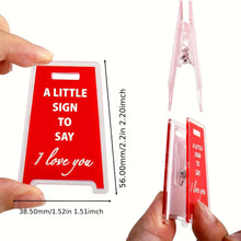 Load image into Gallery viewer, [2D Flat] Charming "I Love You Little Sign" Acrylic Desk Plaque - The Perfect Office Decor Accessory And Gift for Friends, Couples, And Family.
