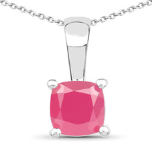 Load image into Gallery viewer, 1.80 Carat Genuine Emerald, Glass Filled Ruby &amp; Glass Filled Sapphire .925 Sterling Silver Pendant
