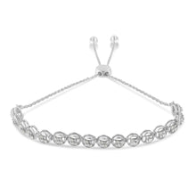 Load image into Gallery viewer, .925 Sterling Silver 1/4 cttw Round-cut Diamond Bolo Bracelet (I-J Color, I3 Clarity)
