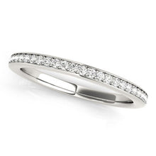 Load image into Gallery viewer, 14k White Gold Simple Diamond Wedding Ring (1/4 cttw)
