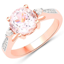 Load image into Gallery viewer, 2.73 Carat Genuine Kunzite and White Topaz .925 Sterling Silver Ring
