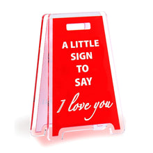 Load image into Gallery viewer, [2D Flat] Charming "I Love You Little Sign" Acrylic Desk Plaque - The Perfect Office Decor Accessory And Gift for Friends, Couples, And Family.
