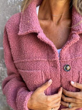 Load image into Gallery viewer, Comfortable Modern Women Full Size Fuzzy Button-Up Jacket with Drop Shoulder and Pockets
