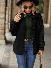 Load image into Gallery viewer, Women's Fuzzy Zip-Up Jacket with Pockets – Soft &amp; Cozy Long Sleeve Outerwear
