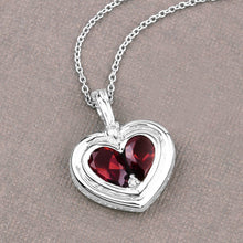 Load image into Gallery viewer, 2.66 Carat Genuine Garnet and White Topaz .925 Sterling Silver Pendant
