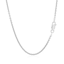 Load image into Gallery viewer, Sterling Silver Rhodium Plated Round Cable Chain 1.8mm
