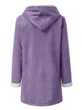 Load image into Gallery viewer, Full Size Pocketed Long Sleeve Hooded Toggle Jacket – Stylish &amp; Functional Outerwear for Women
