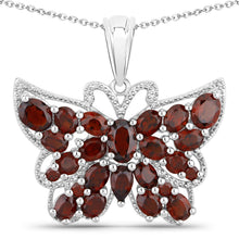 Load image into Gallery viewer, 4.90 Carat Genuine Garnet .925 Sterling Silver Pendant
