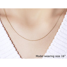 Load image into Gallery viewer, 14k Yellow Gold Cable Link Chain 0.5mm
