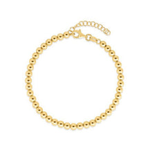 Load image into Gallery viewer, 14k Yellow Gold Bead Chain Necklace(4mm)
