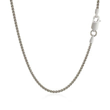 Load image into Gallery viewer, Sterling Silver Rhodium Plated Wheat Chain 1.3mm
