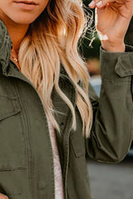 Load image into Gallery viewer, Retro Pocketed Long Sleeve Zip-Up Jacket Lightweight &amp; Stylish Outerwear for Everyday Wear
