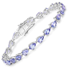 Load image into Gallery viewer, 9.25 Carat Genuine Tanzanite .925 Sterling Silver Bracelet
